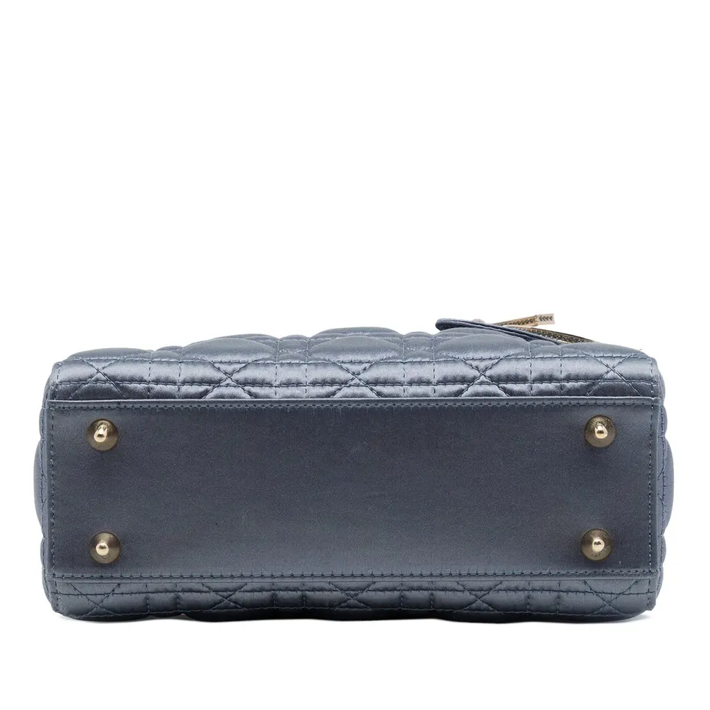 Dior Small Satin Cannage My ABCDior Lady Dior Blue Satin Very good - Inside View