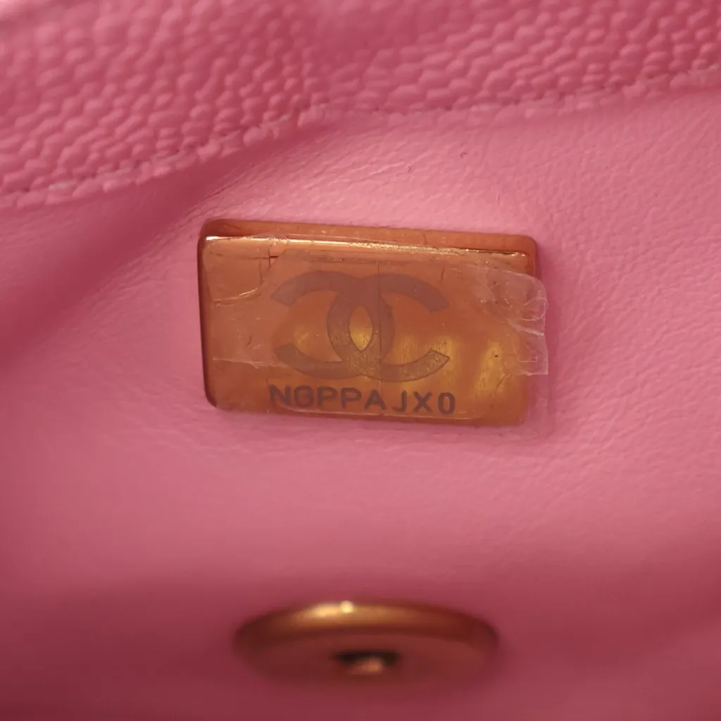 Chanel Quilted Caviar Pick Me Up Flap Belt Bag Pink Leather Very good - Box View