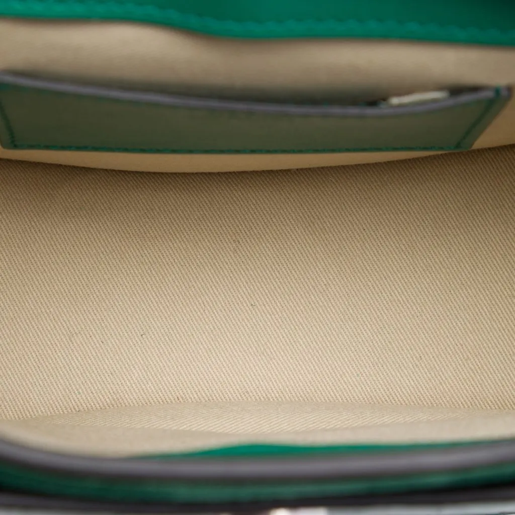 Chloé Small Croc Embossed Leather Tess Satchel Green Leather Very good - Model View