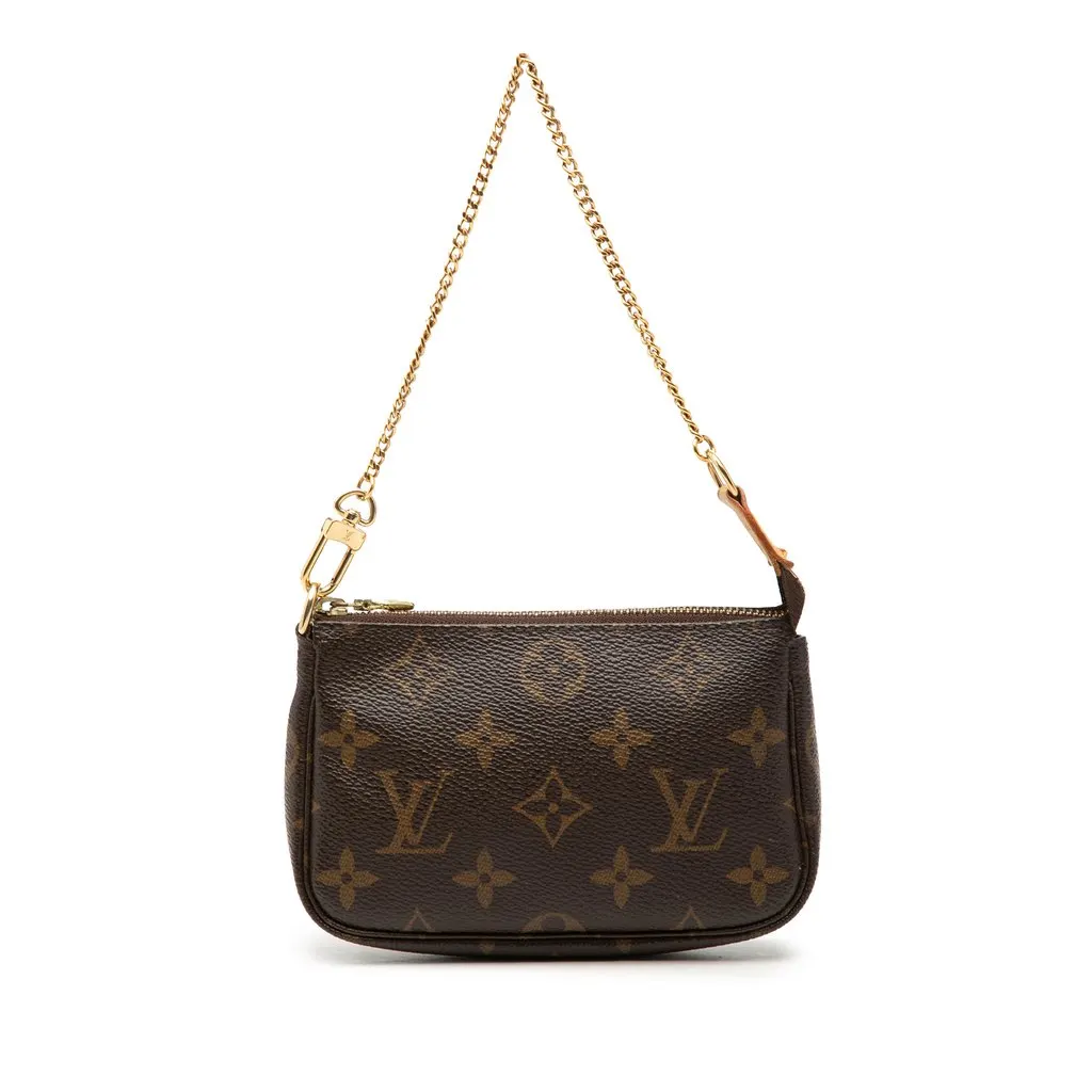 Louis Vuitton Monogram Mini Pochette Accessoires Brown Very good - Front View