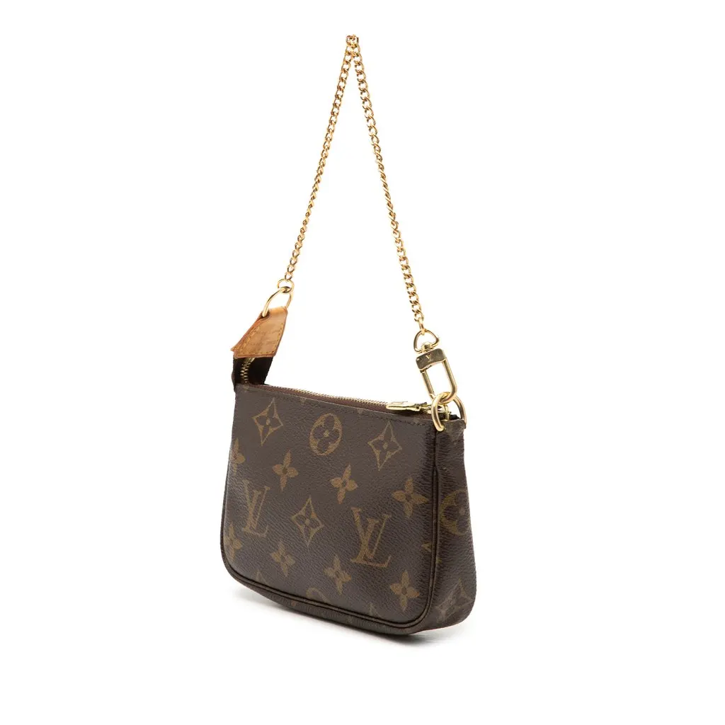 Louis Vuitton Monogram Mini Pochette Accessoires Brown Very good - Back View