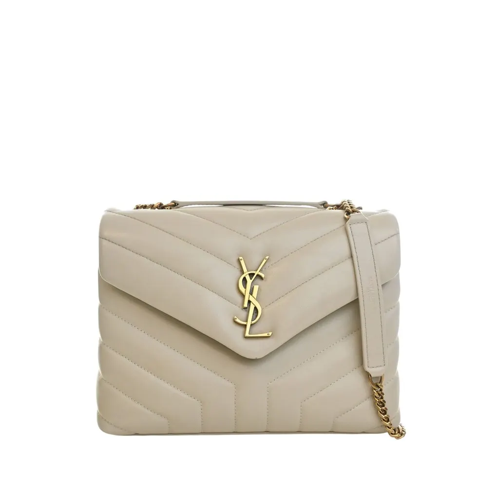 Saint Laurent Small Matelasse Calfskin Monogram LouLou Shoulder Bag