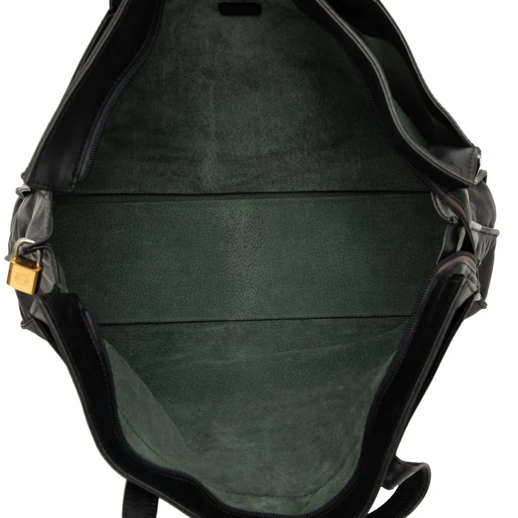 LOEWE Leather Anagram Shopper Tote Black Leather Very good - Model View