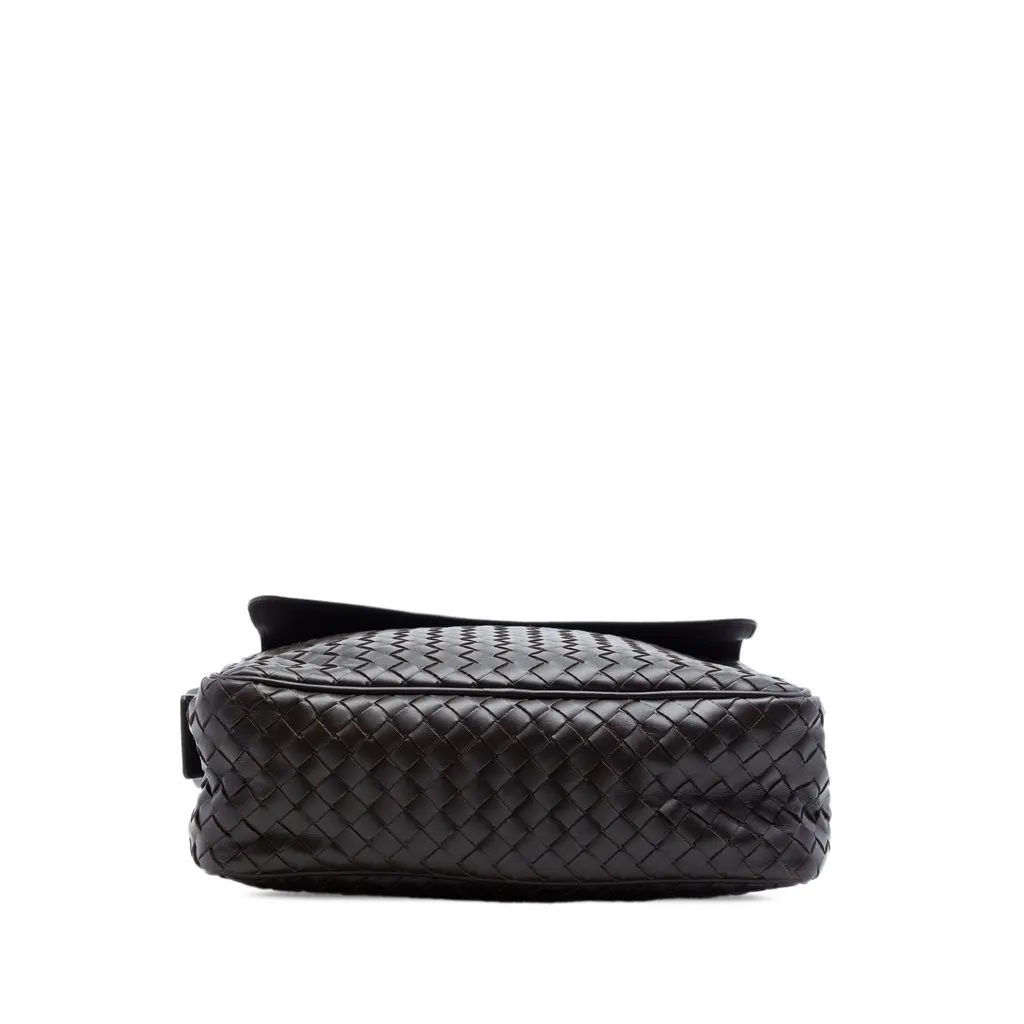 Bottega Veneta Nappa Intrecciato Front Pocket Crossbody Brown Leather Very good - Inside View