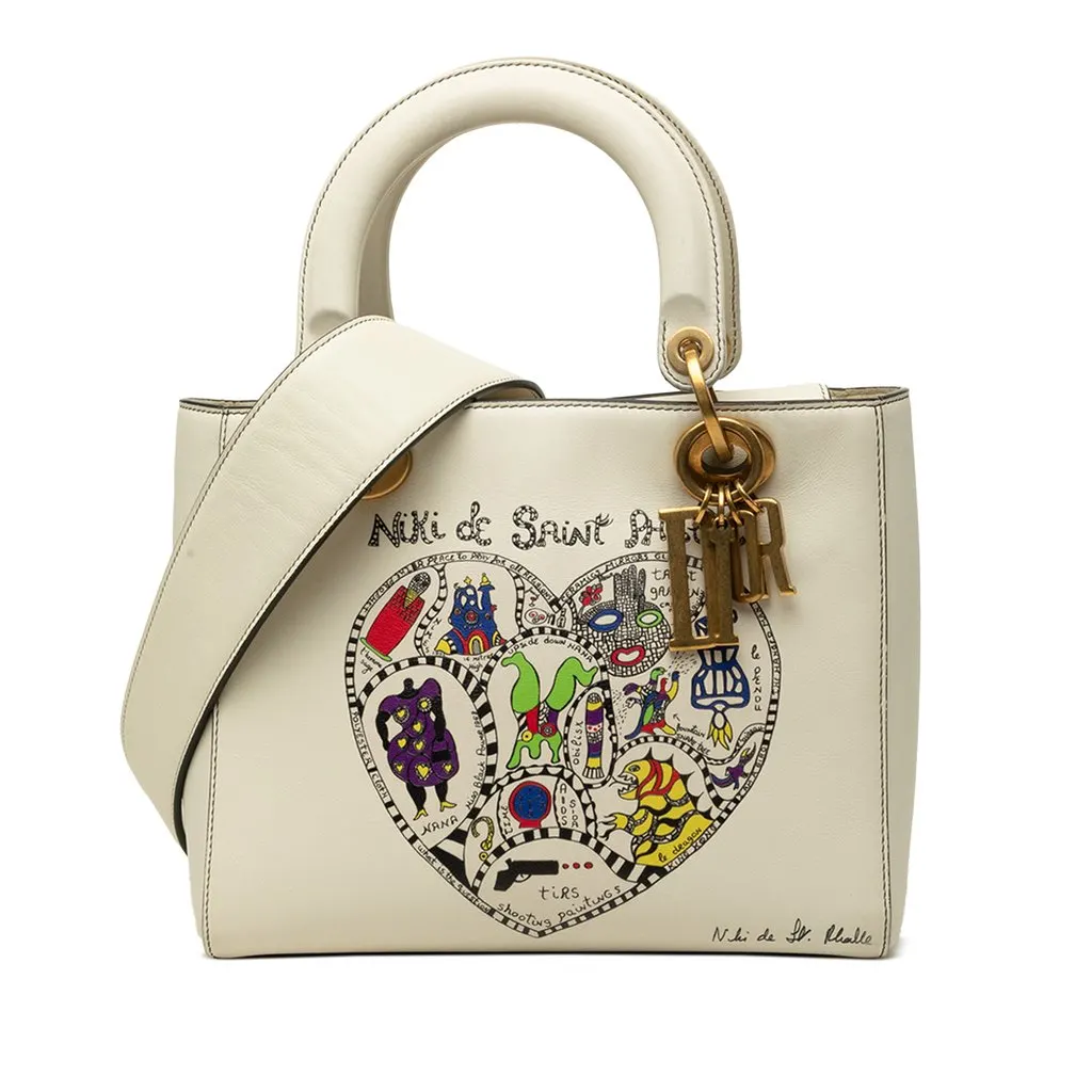 Dior نيكي دو Saint Phalle متوسطة جلد العجل ليدي ديور