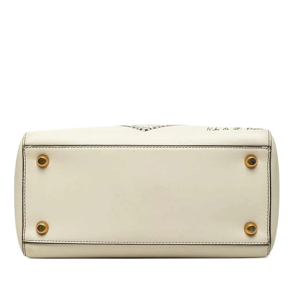 Dior Niki De Saint Phalle Medium Calfskin Lady Dior White Leather Very good - Inside View