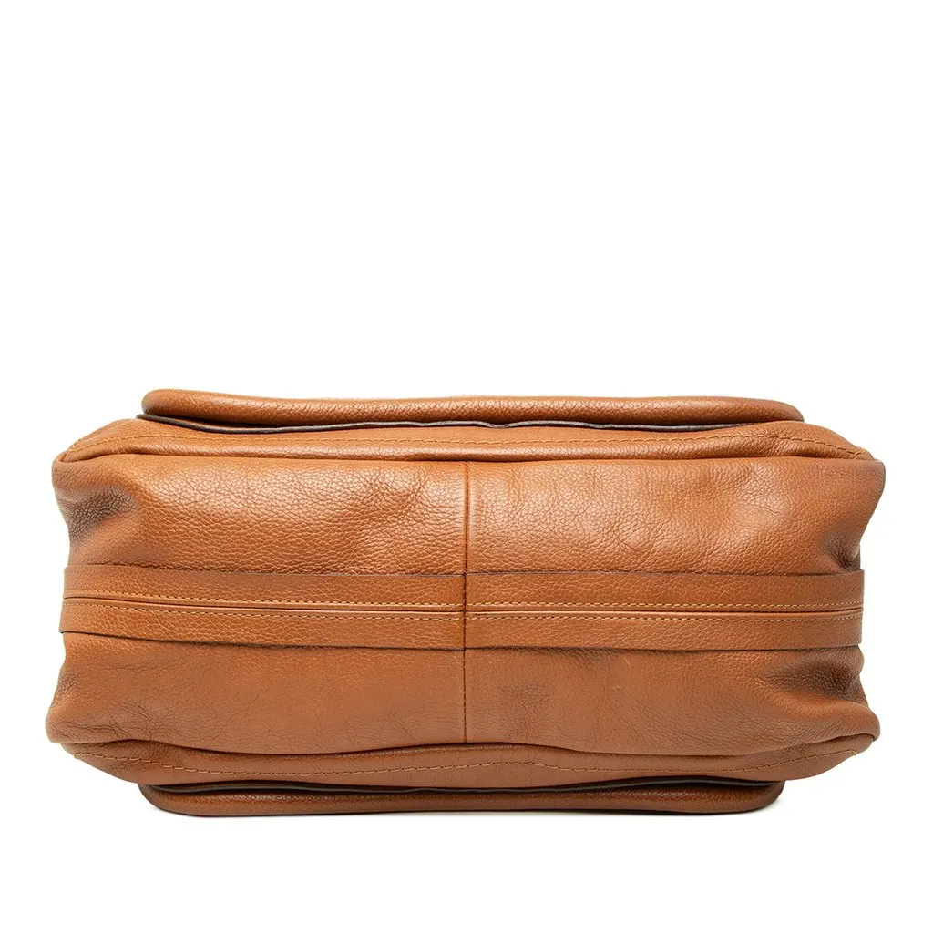 Chloé Medium Leather Paraty Satchel Brown Leather Good - Inside View
