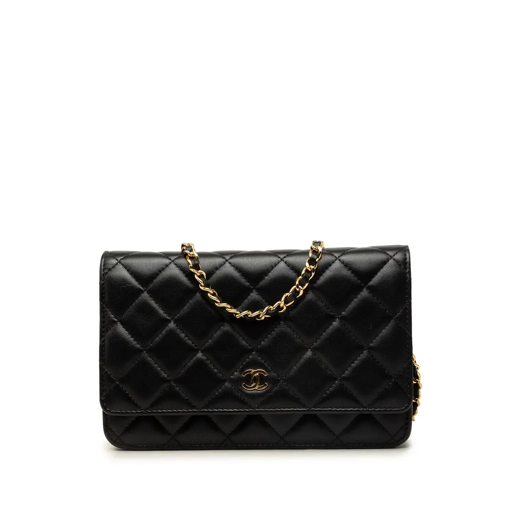 Chanel CC Quilted Lambskin Wallet On Chain