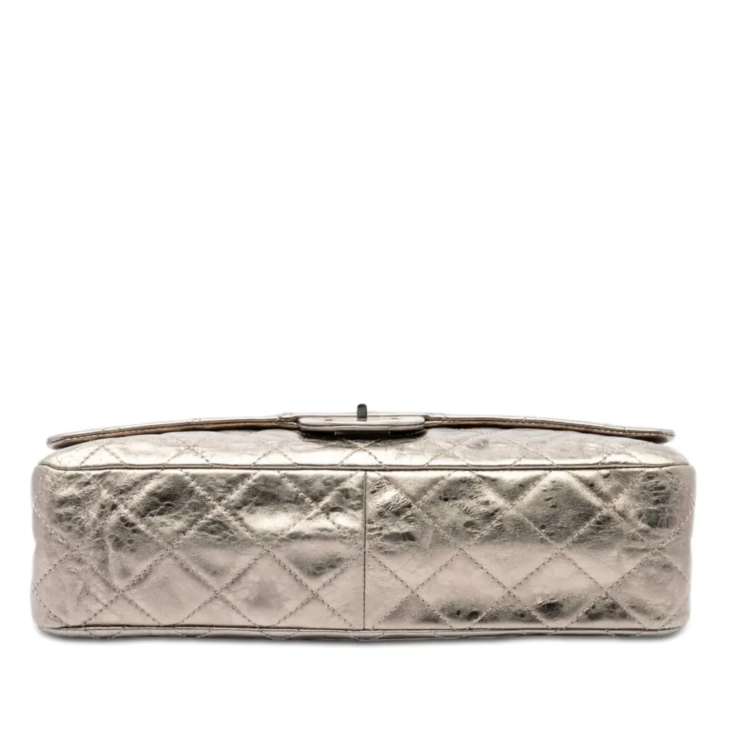 Chanel Metallic Aged Calfskin Reissue 2.55 Double Flap 227 Gold Leather Very good - Inside View