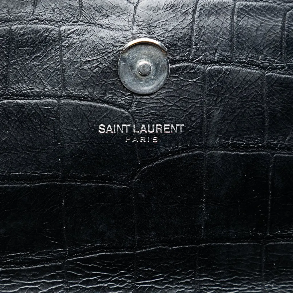 Saint Laurent Small Embossed Kate Tassel Crossbody Bag Black Leather Very good - Box View