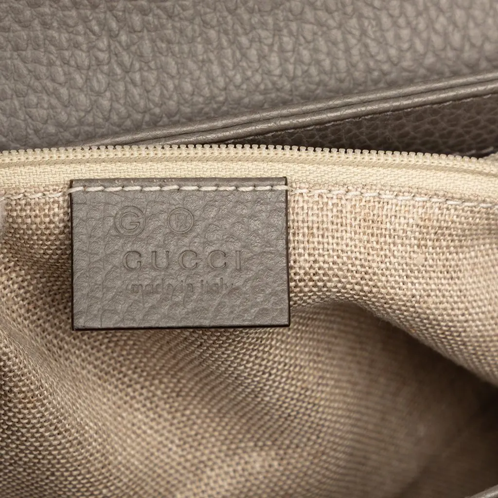 Gucci Small Dollar Calf Interlocking G Satchel Brown Leather Very good - Box View