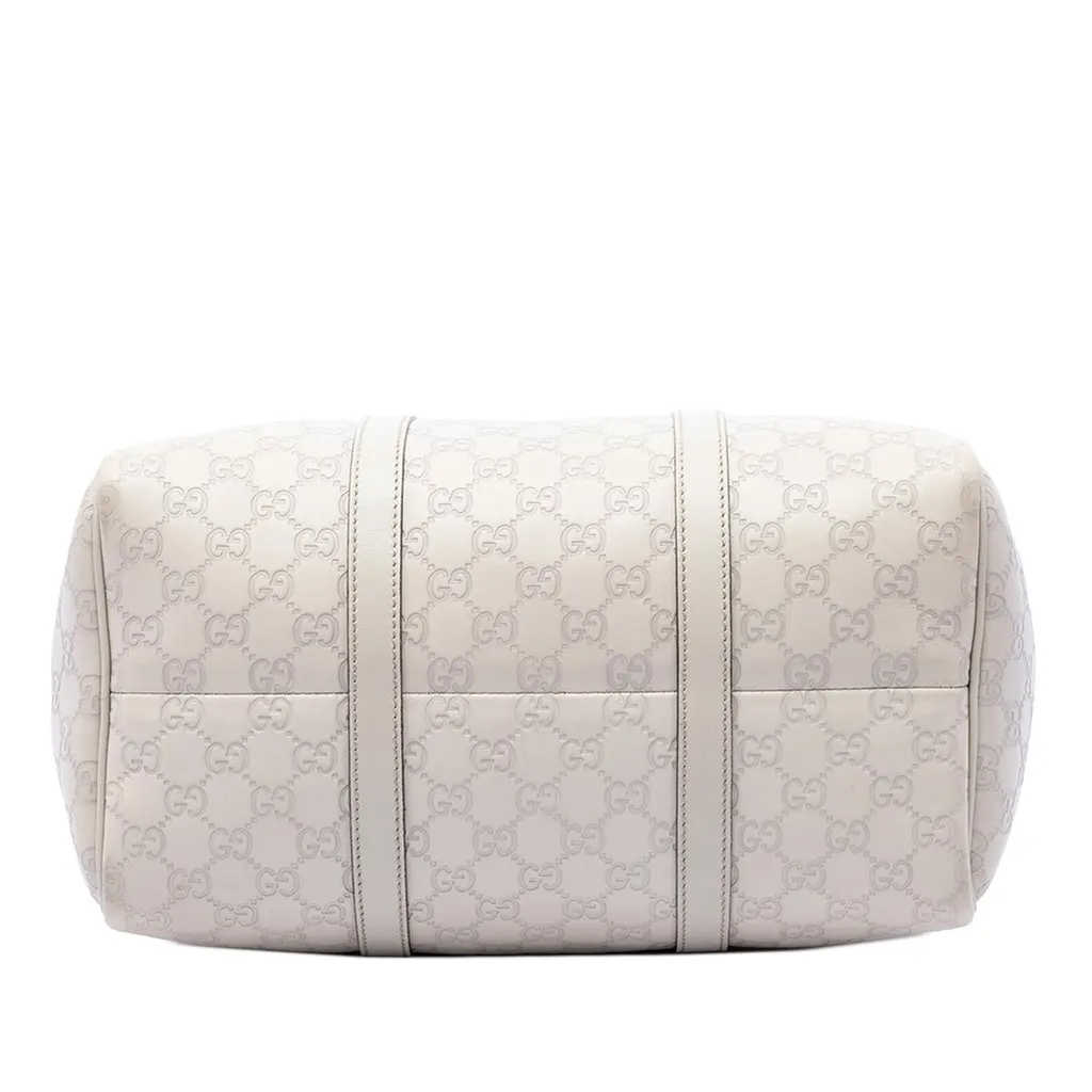 Gucci Medium Guccissima Joy Boston Bag White Leather Very good - Inside View