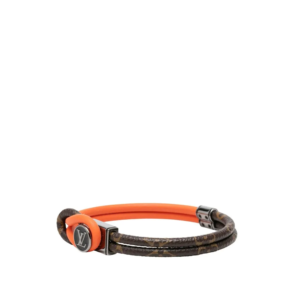 Louis Vuitton Monogram Loop It Bracelet Brown Canvas Very good - Back View