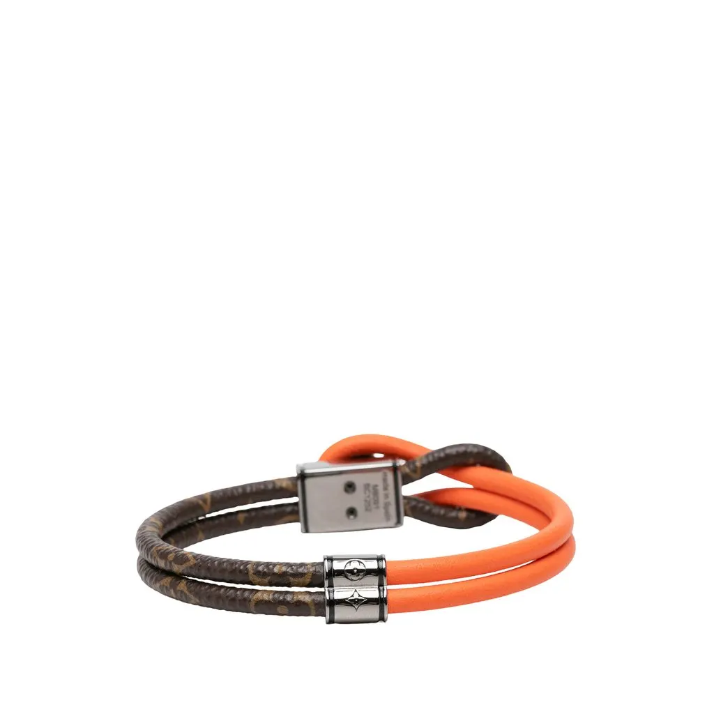 Louis Vuitton Monogram Loop It Bracelet Brown Canvas Very good - Inside View