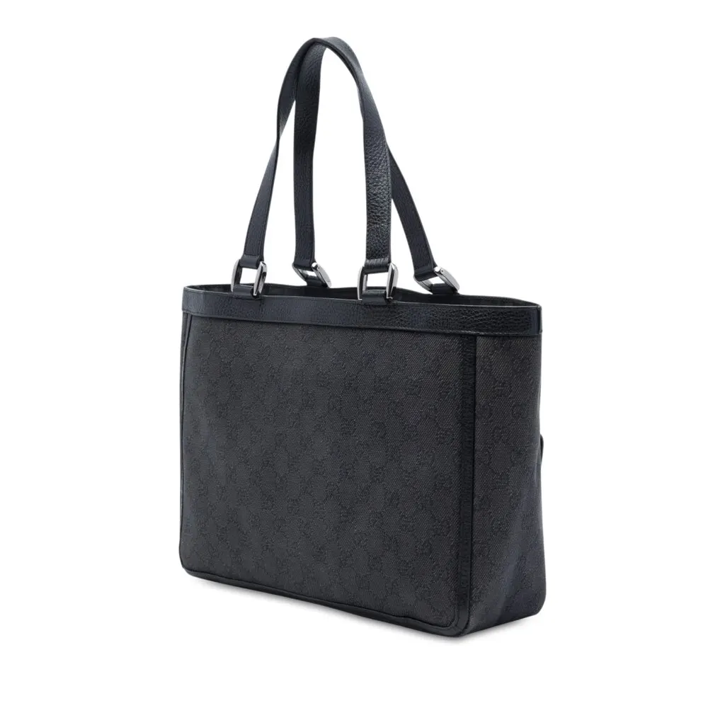 Gucci GG Denim Abbey D Ring Pocket Tote MultiColor Good - Back View