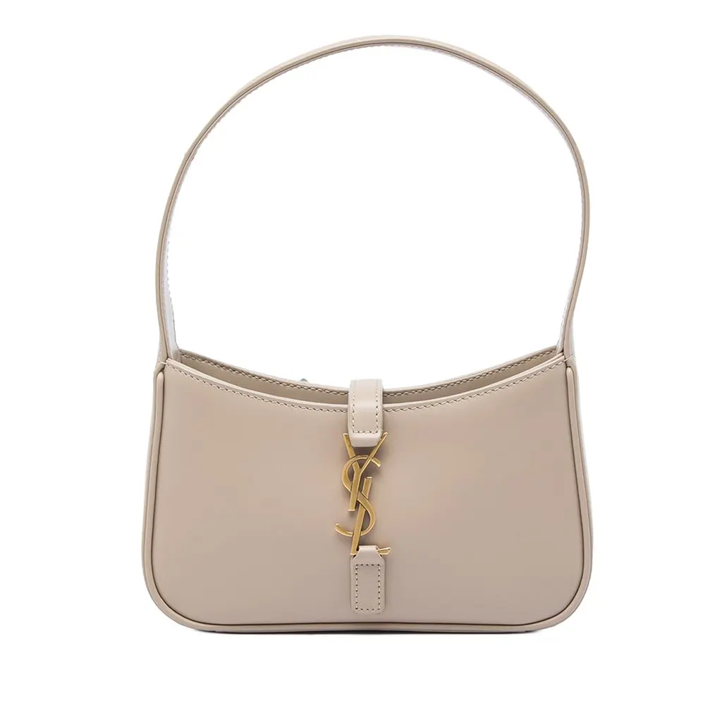Saint Laurent Mini Smooth Calfskin Le 5 a 7 Brown Leather Very good - Front View