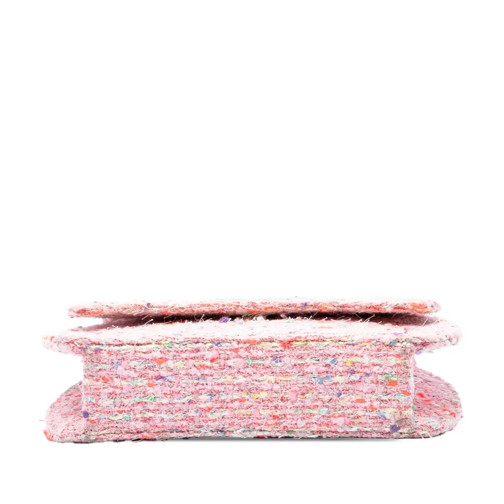 Chanel CC Confetti Tweed Flap Pink Very good - Inside View