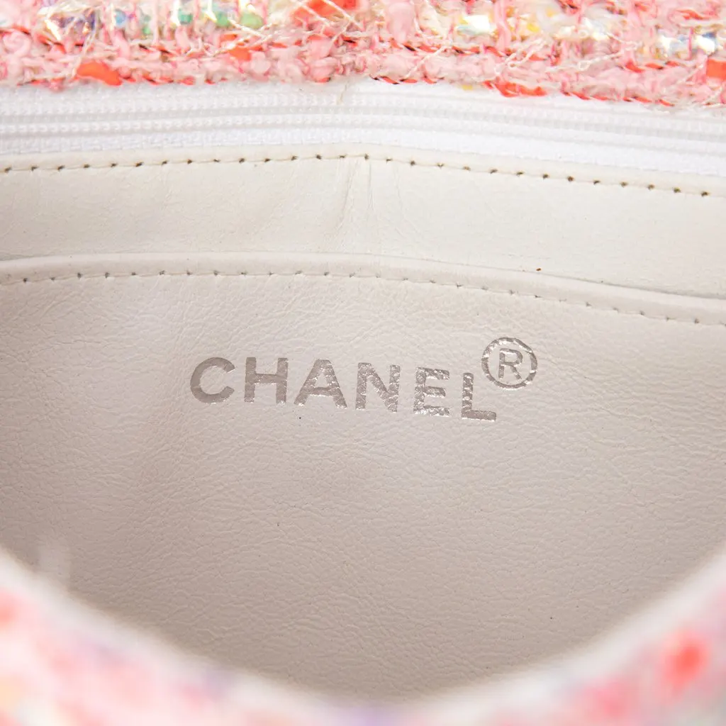 Chanel CC Confetti Tweed Flap Pink Very good - Box View