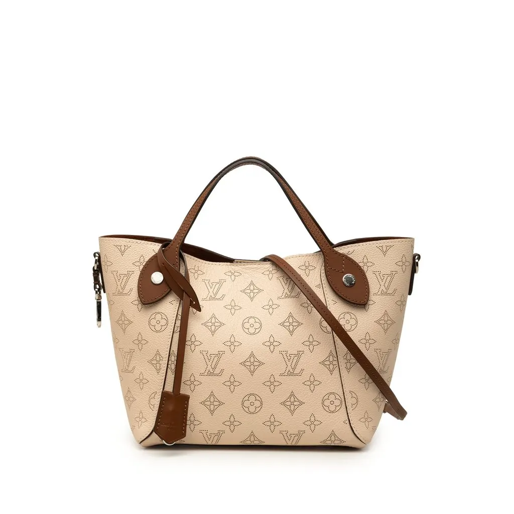 Louis Vuitton Monogram Mahina Hina PM Beige Leather Very good - Front View