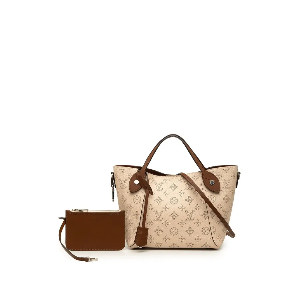Louis Vuitton Monogram Mahina Hina PM Beige Small Leather
