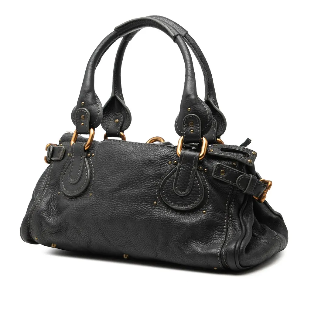 Chloé Leather Paddington Handbag Black Leather Very good - Back View