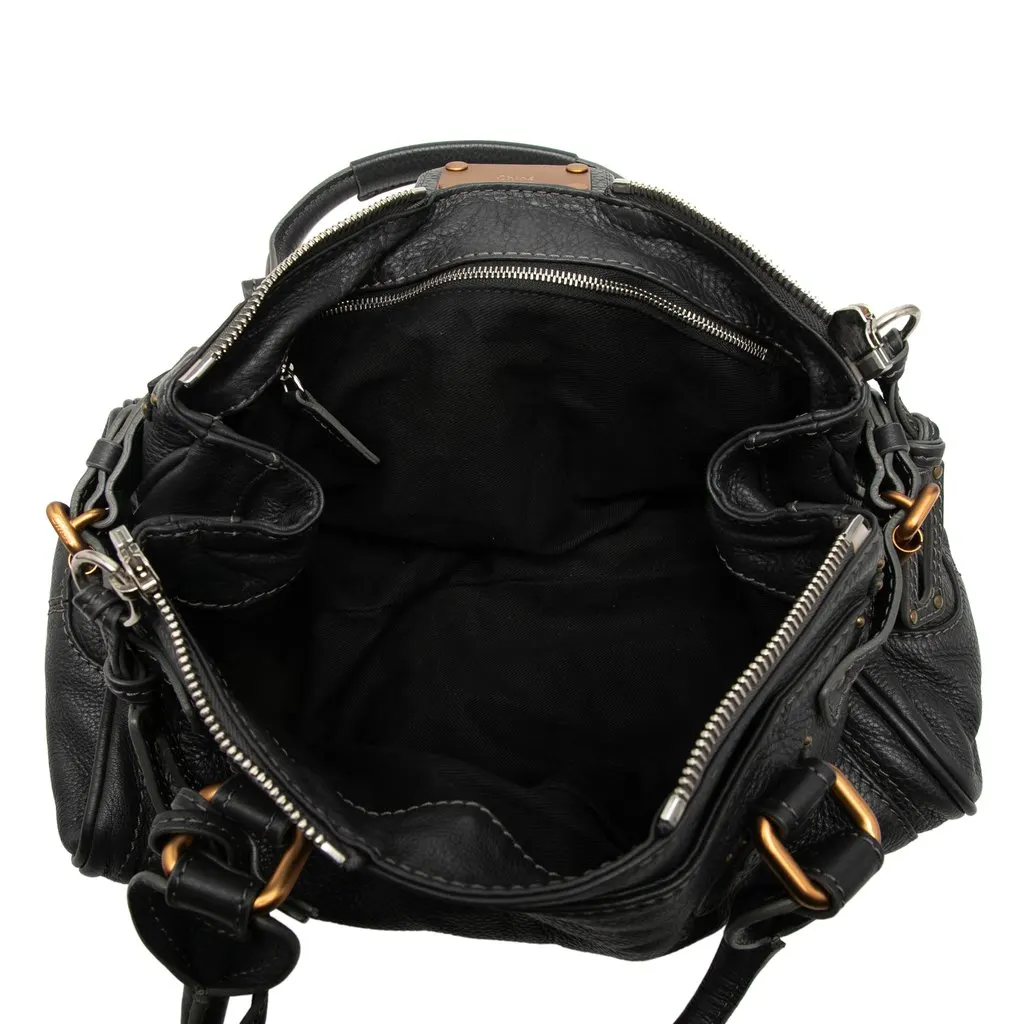 Chloé Leather Paddington Handbag Black Leather Very good - Model View