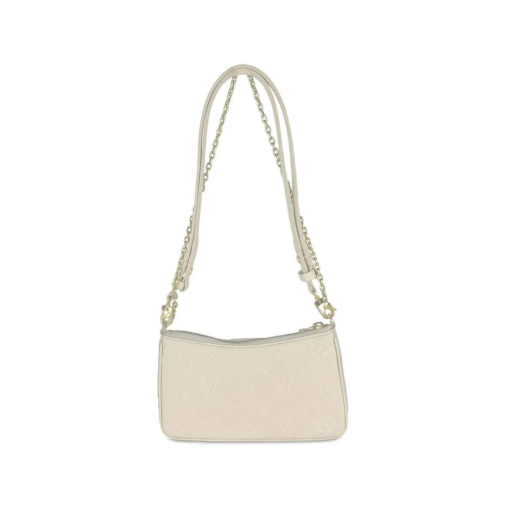 Louis Vuitton Monogram Empreinte Easy Pouch On Strap White Leather Very good - Back View