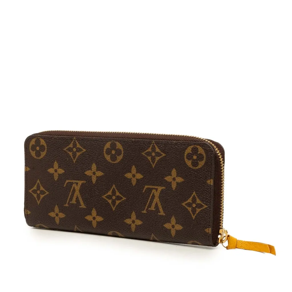 Louis Vuitton Monogram Clemence Long Wallet Brown Canvas Very good - Back View