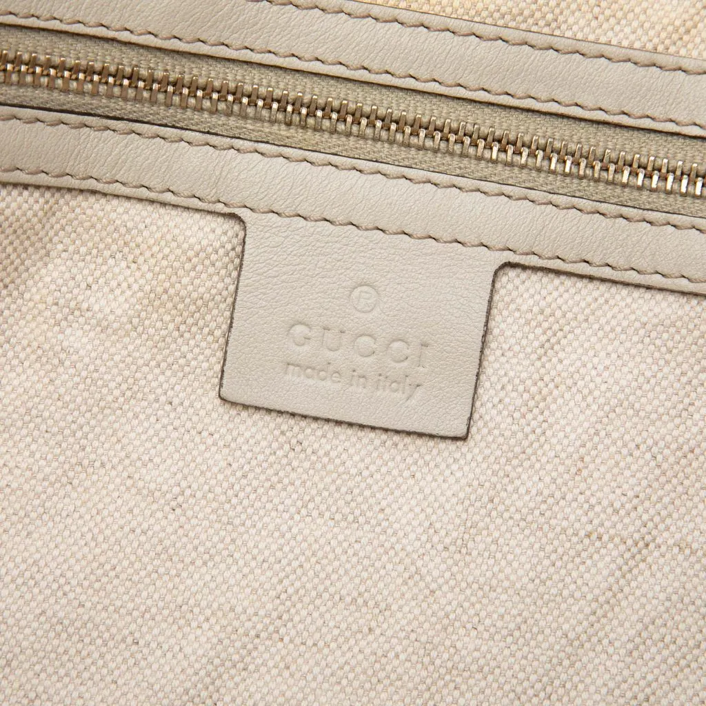 Gucci Medium Guccissima Bree Dome Tote White Leather Very good - Box View