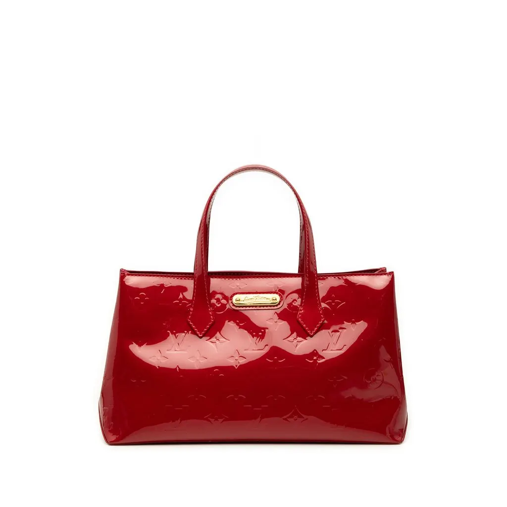 Louis Vuitton Monogram Vernis Wilshire PM Red Leather Very good - Front View