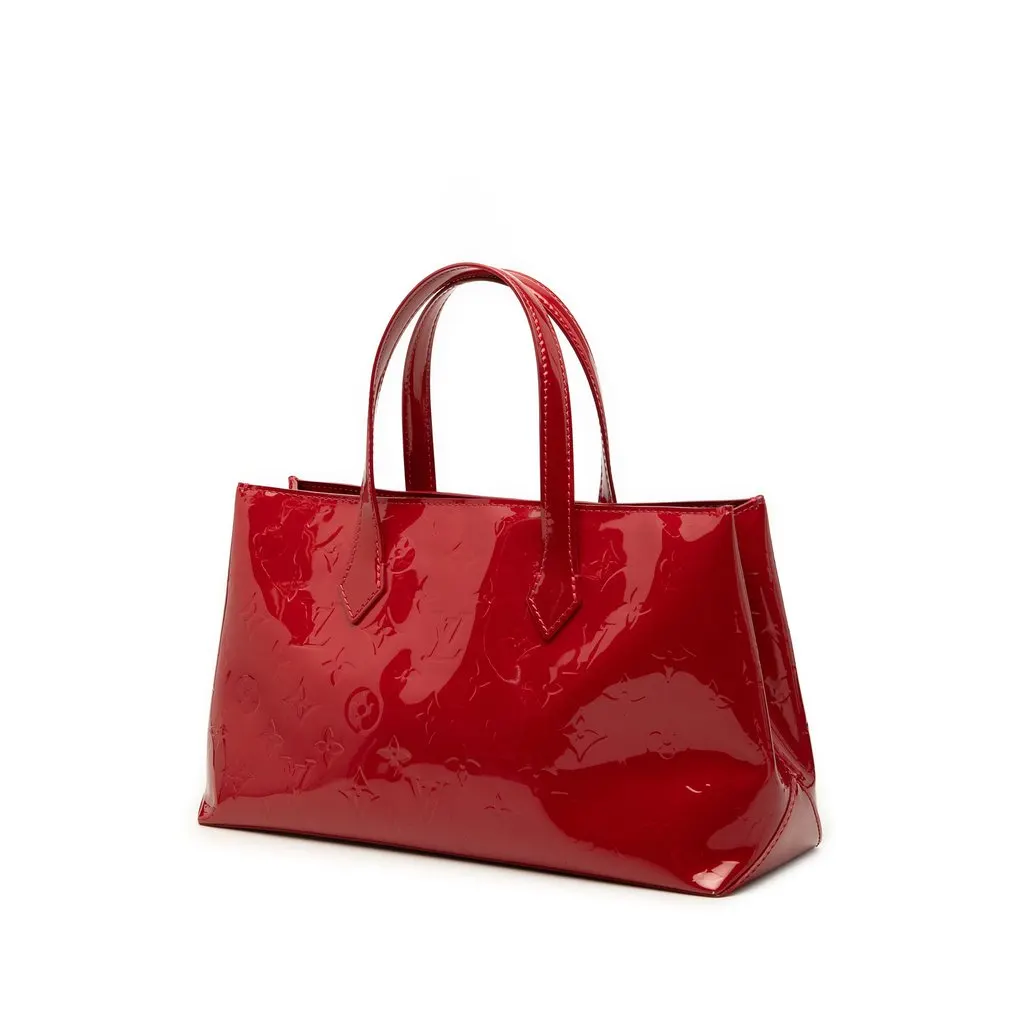 Louis Vuitton Monogram Vernis Wilshire PM Red Leather Very good - Back View
