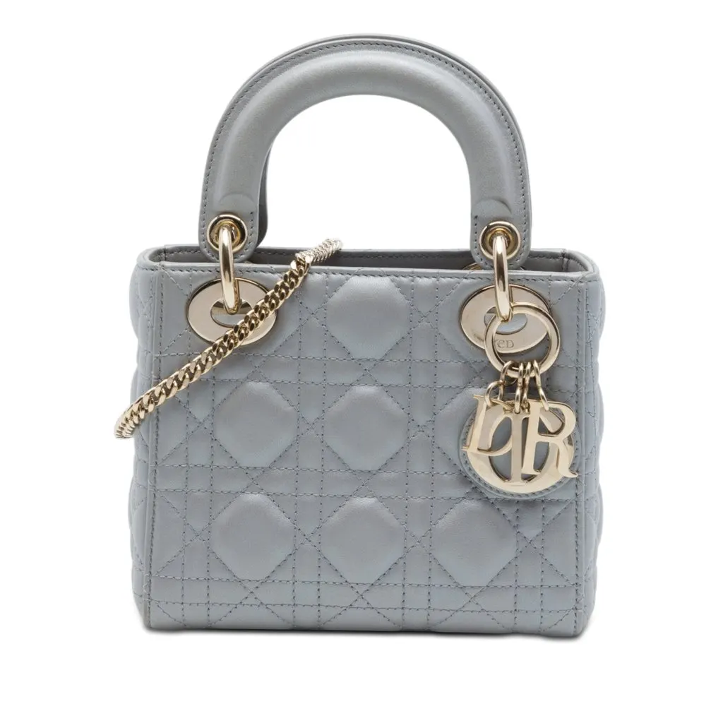 Dior Mini Lambskin Cannage Lady Dior MultiColor Leather Very good - Front View