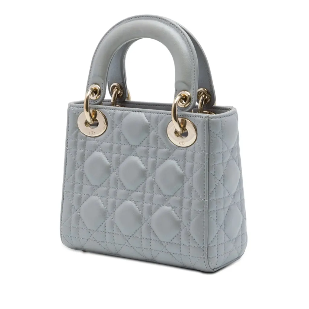 Dior Mini Lambskin Cannage Lady Dior MultiColor Leather Very good - Back View
