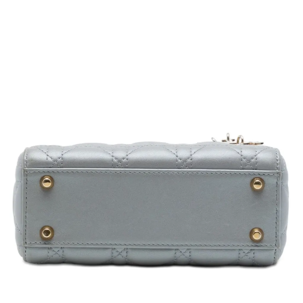 Dior Mini Lambskin Cannage Lady Dior MultiColor Leather Very good - Inside View