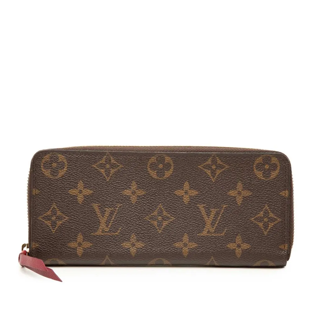 Louis Vuitton Monogram Clemence Long Wallet Brown Canvas Very good - Front View