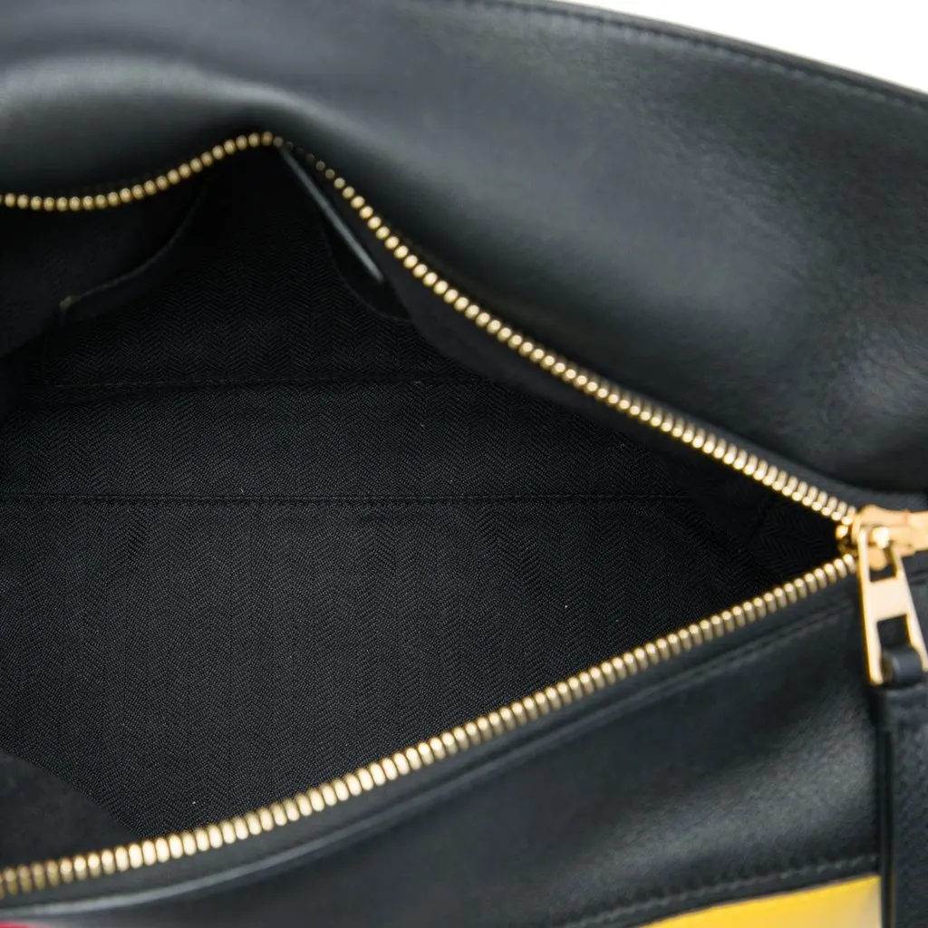 Loewe Small Calfskin Rainbow Puzzle Satchel MultiColor Leather Very good - Model View
