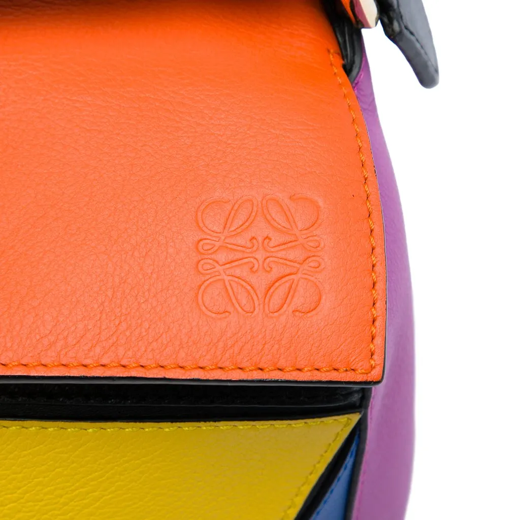 Loewe Small Calfskin Rainbow Puzzle Satchel MultiColor Leather Very good - Box View