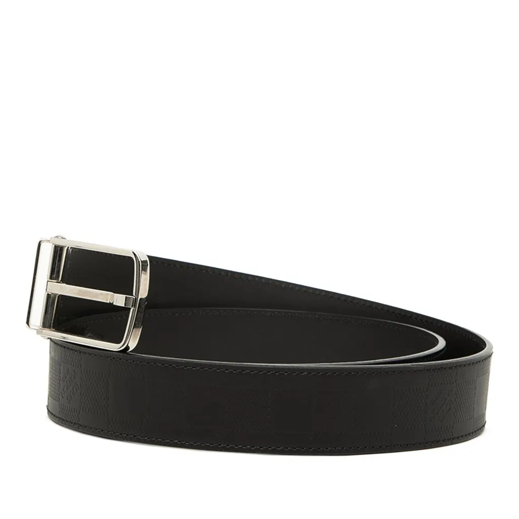 Louis Vuitton Damier Infini Boston Reversible Belt Black Leather Very good - Back View