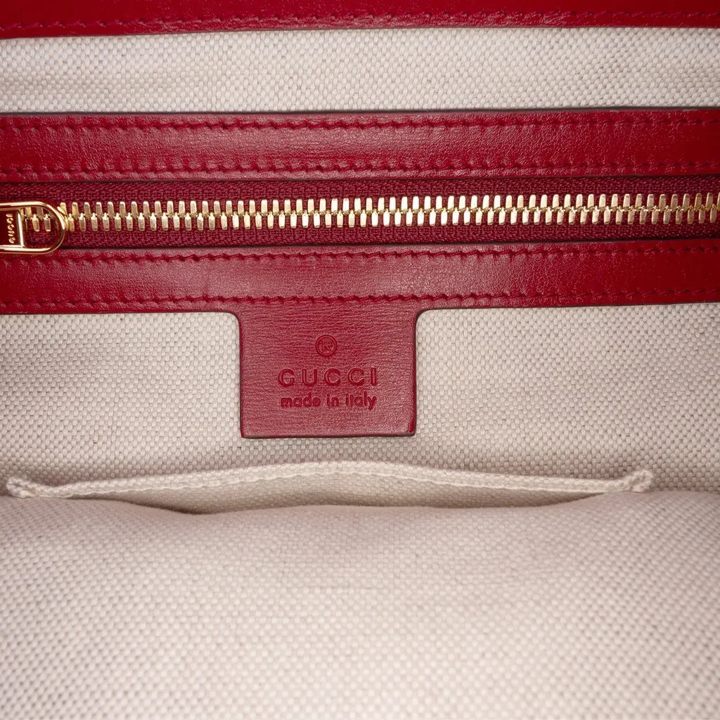 Gucci Calfskin Horsebit 1955 Drawstring Backpack Red Leather Very good - Box View