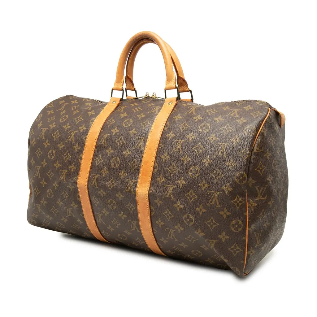 Louis Vuitton Monogram Keepall 50 Brown Good - Back View