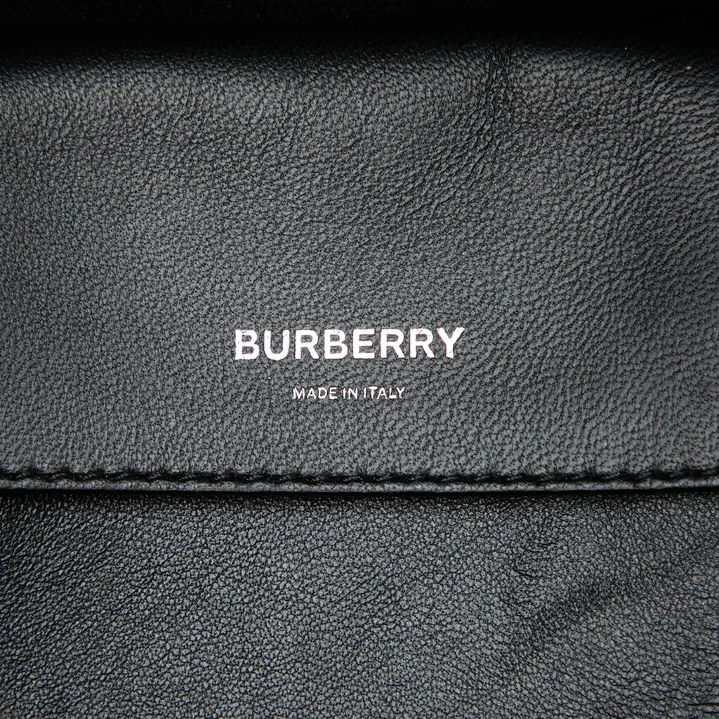 Burberry Leather Deer Print Cube Satchel Black Leather Very good - Box View