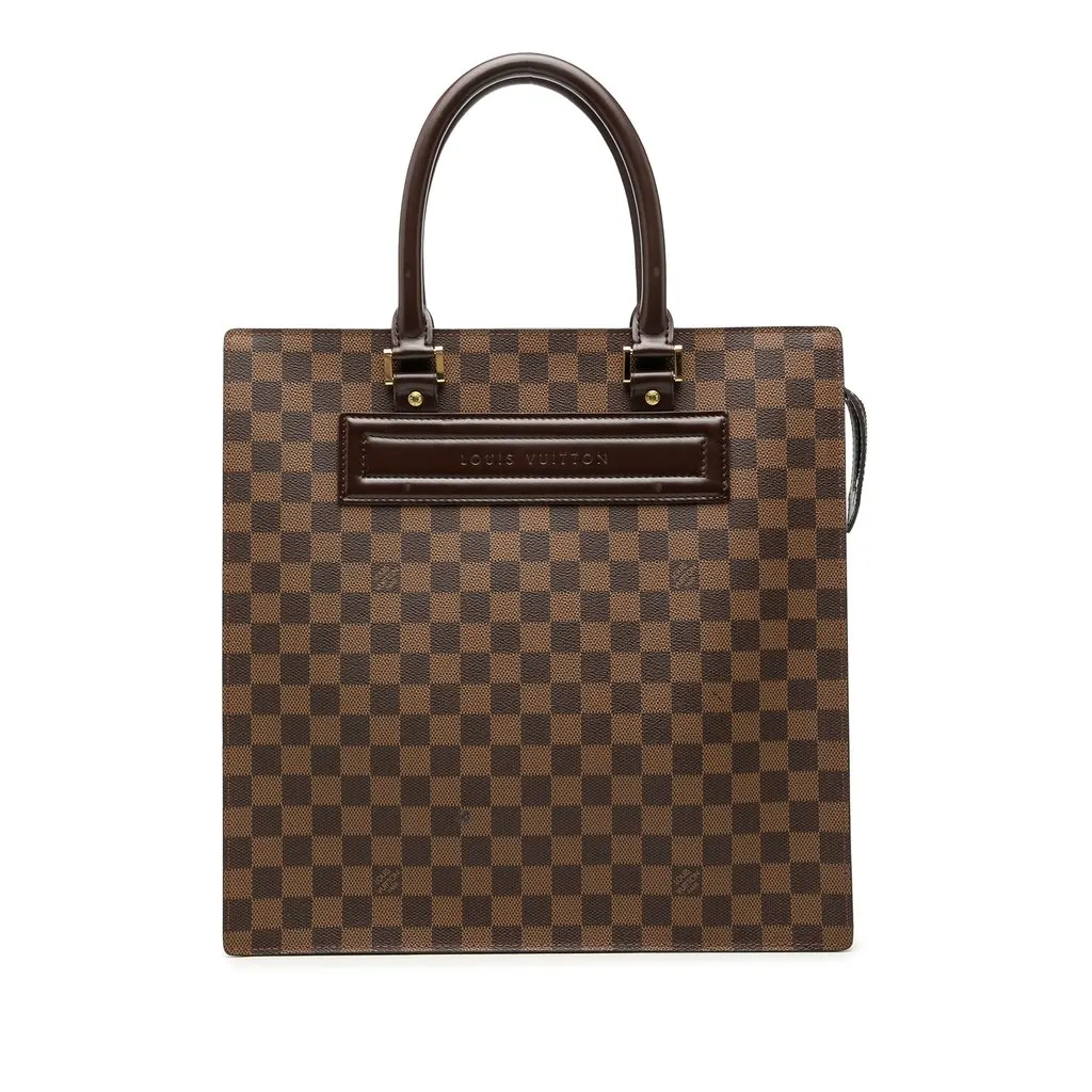Louis Vuitton Damier Ebene Venice Sac Plat GM Brown Canvas Very good - Front View