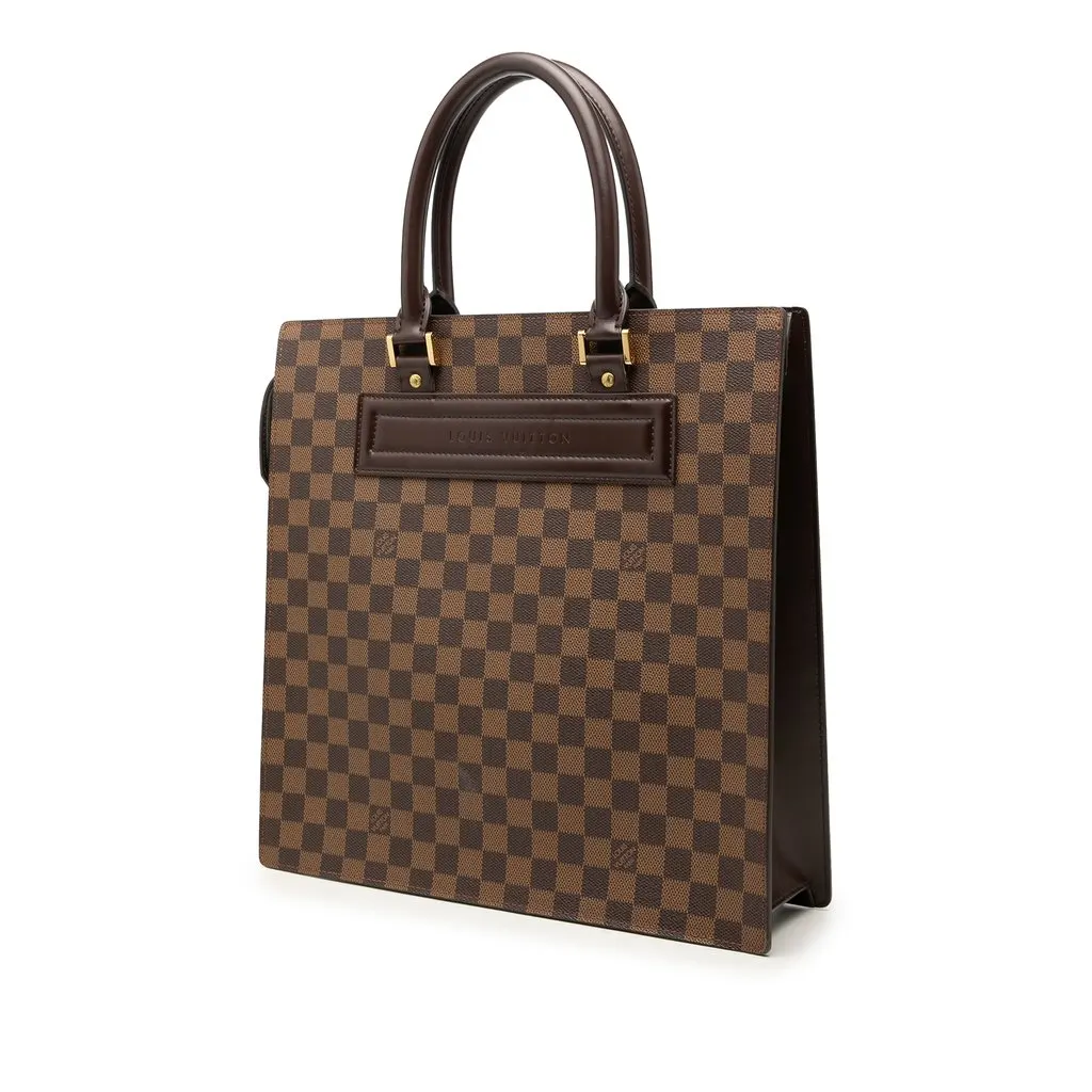 Louis Vuitton Damier Ebene Venice Sac Plat GM Brown Canvas Very good - Back View