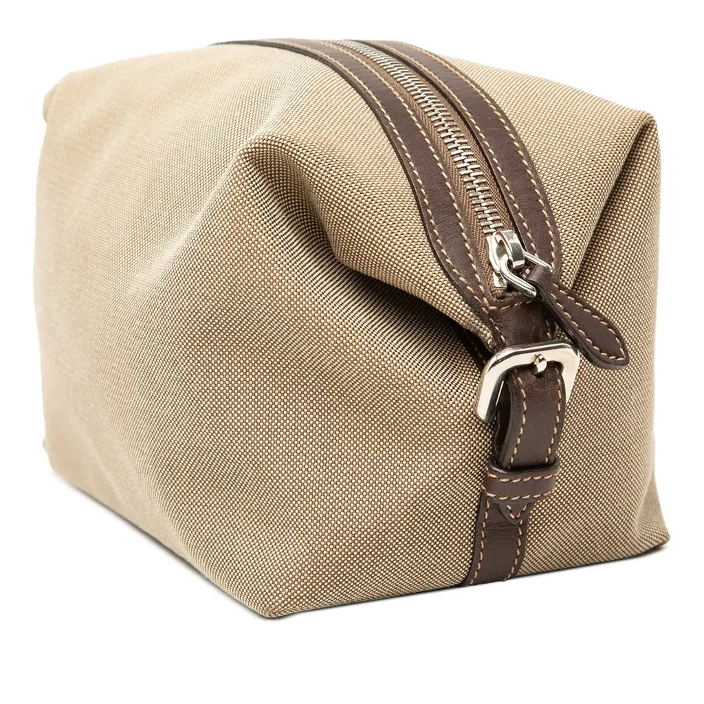 Prada Canvas Canapa Logo Pouch Beige Very good - Back View