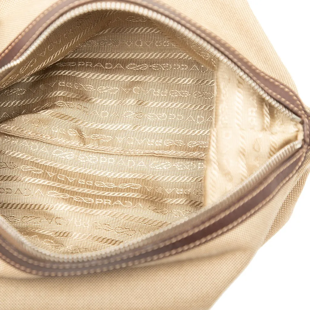 Prada Canvas Canapa Logo Pouch Beige Very good - Model View