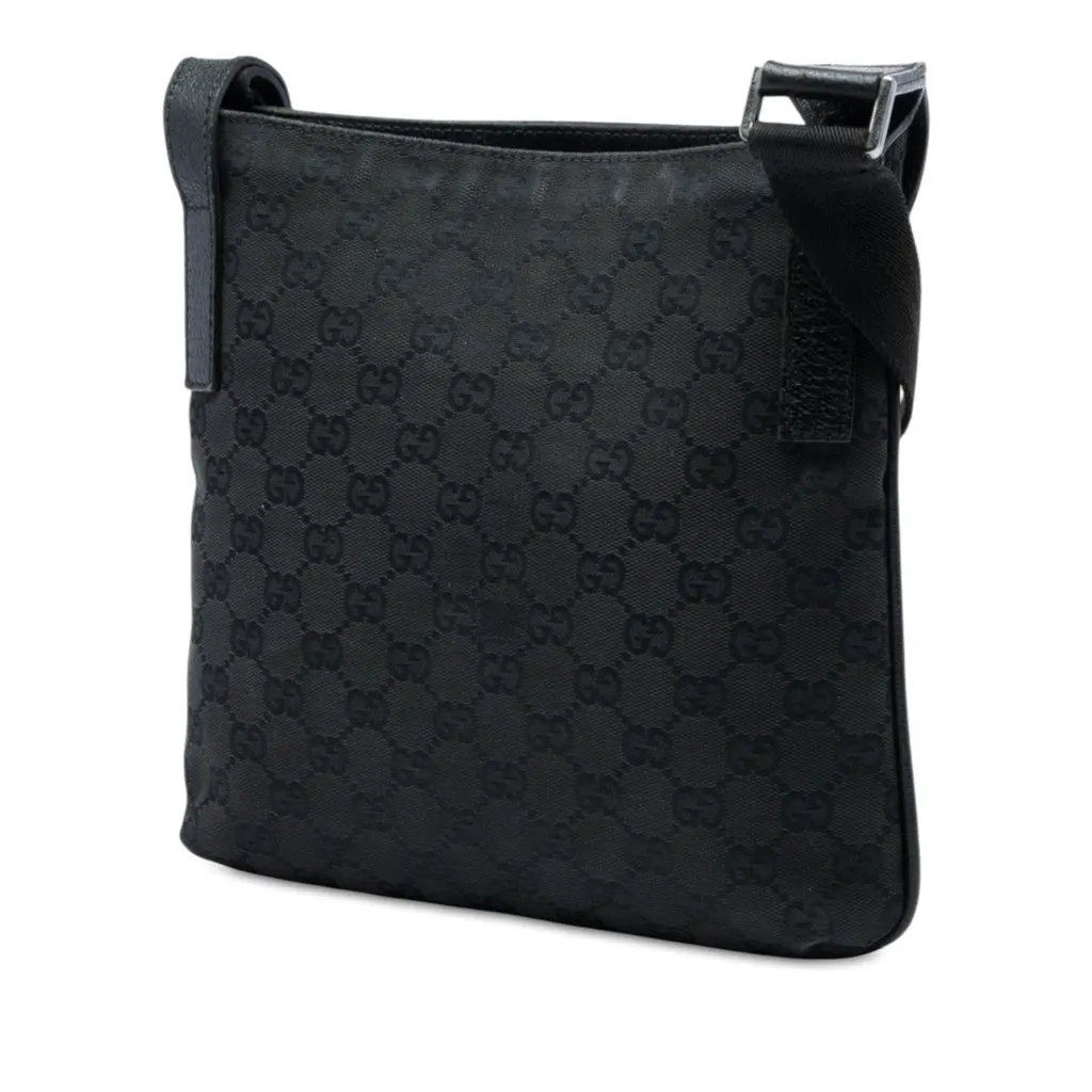 Gucci GG Canvas Crossbody Black Canvas Good - Back View