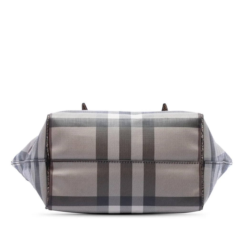 Burberry Small Smoke Check Coated Canvas Salisbury Tote Beige Very good - Inside View