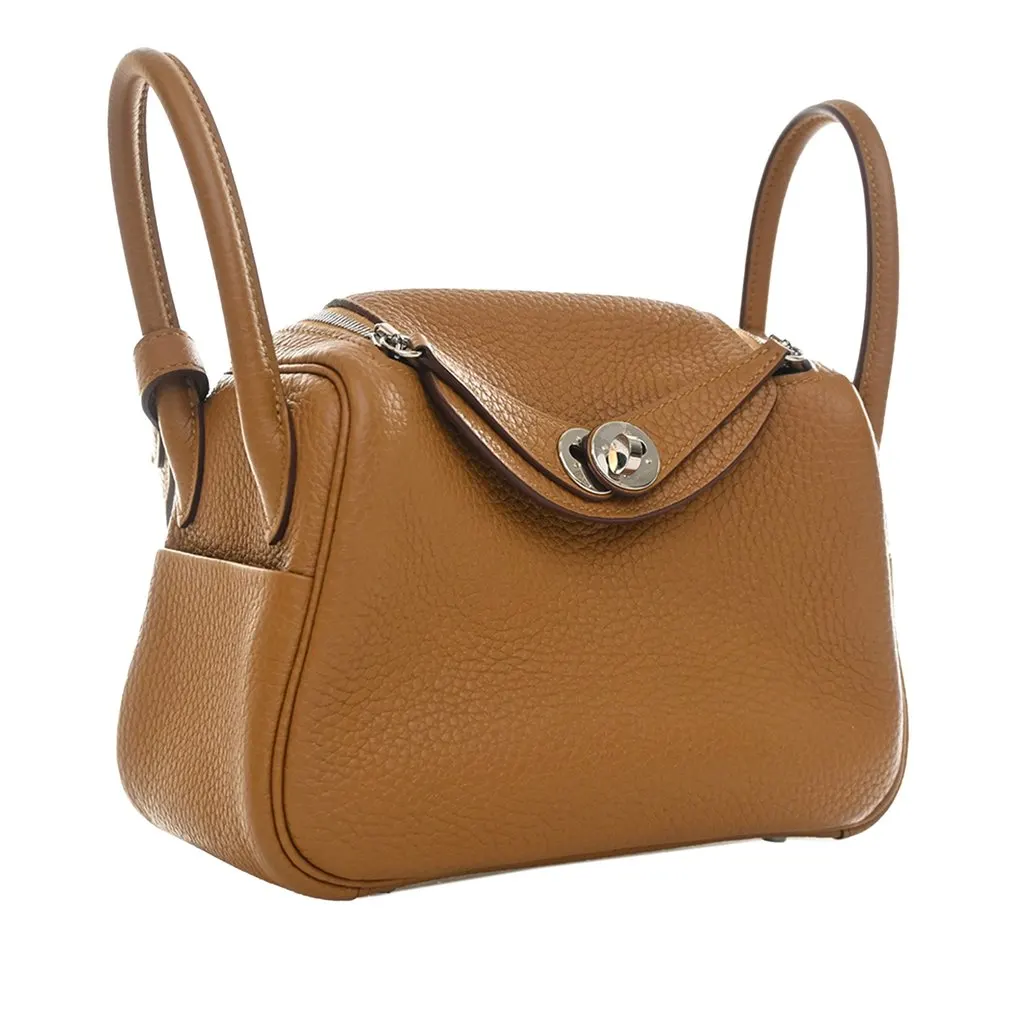 Hermès Mini Clemence Lindy 20 Brown Leather Very good - Inside View