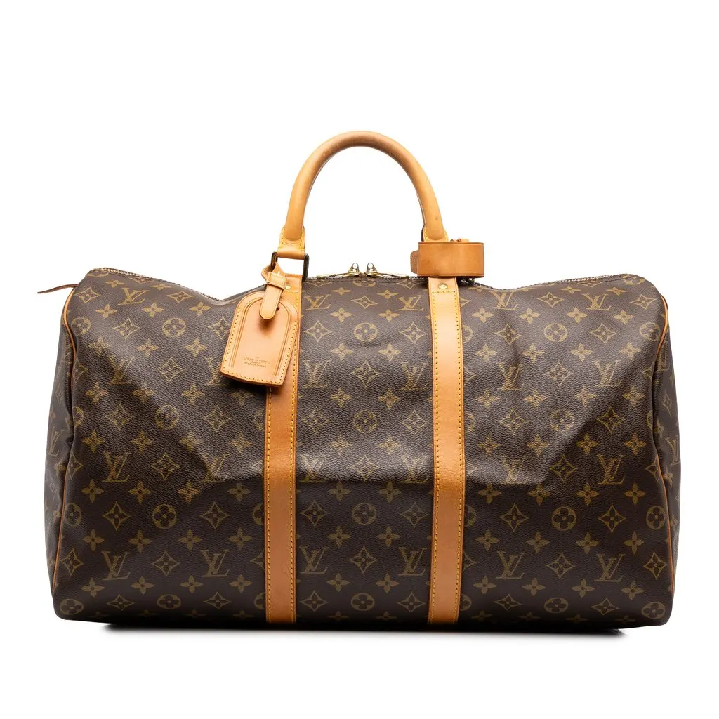 Louis Vuitton Monogram Keepall 50 Brown Canvas Very good - Front View