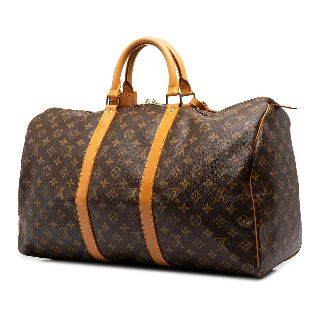 Louis Vuitton Monogram Keepall 50 Brown Canvas Very good - Back View